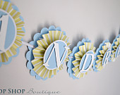 Birthday Banner, Special Occasion, Name Banner, Nursery Decor, Photo Prop, High Chair Banner